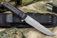 Нож Alpha AUS-8 TW (Tacwash, Черная рукоять, Черные ножны)