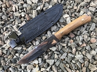 Нож Турист-2 (цельнометалический, 65х13, рукоять орех, чехол кожа)