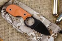 Нож Amigo-Z AUS-8 bt oh v2 (Черный, Оранжевая  рукоять G10) 3128