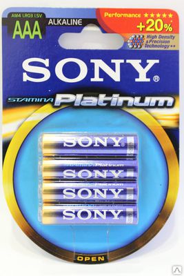 Батарейка "SONY" stamina Platinum  AM4PT-B4A -(4 шт.)