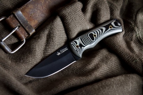 Туристический нож " Kid 440C S"  (Сатин, Микарта)
