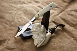 Складной нож Gent Полированный Кость AUS-8