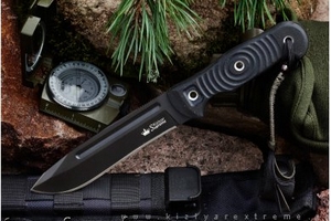 Охотничий нож "Maximus D2 " (черный, черная рукоять, черные ножны) ( по разрешению)