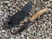 Нож Щука (цельнометалический, 65х13, рукоять орех, чехол кожа)