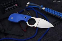 Нож Amigo-Z AUS-8 S  (Сатин, Синяя  рукоять, G10)
