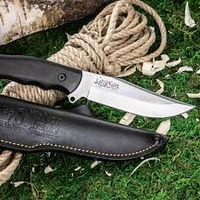 Нож Caspian D2 SW (SW, граб, кожаные ножны) 0863