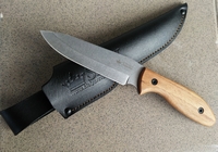 Нож Flint AUS-8 SW (StoneWash, кожаный чехол, дерев. рукоять) 0487