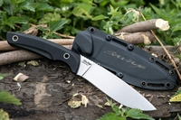 Нож Savage D2 SW G10-BH KS (StoneWash, G10 черная рукоять, кайдекс ножны)