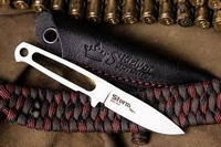 Нож Sturm Mini 420HC SW (Stonewash, кожаный чехол) 1046