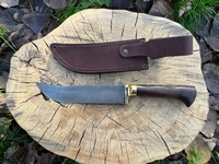 Нож Узбекский (дамасская сталь, венге, мельхиор)