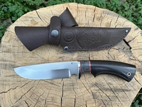 Нож Лорд (ст.VG10 ,карельская береза, черное дерево, мельхиор)