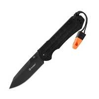 Нож складной Ganzo G7452P-BK-WS (ст.440С, в чехле, черный, со свистком)