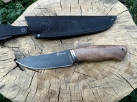 Нож Кайман (кованная сталь. XB5, орех кап., мельхиор)