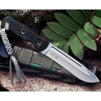 Нож Maximus AUS-8 SW (Stonewach, Черная рукоять, Камо ножны) 3085